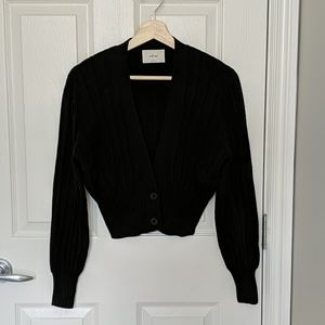 plunge front cardigan